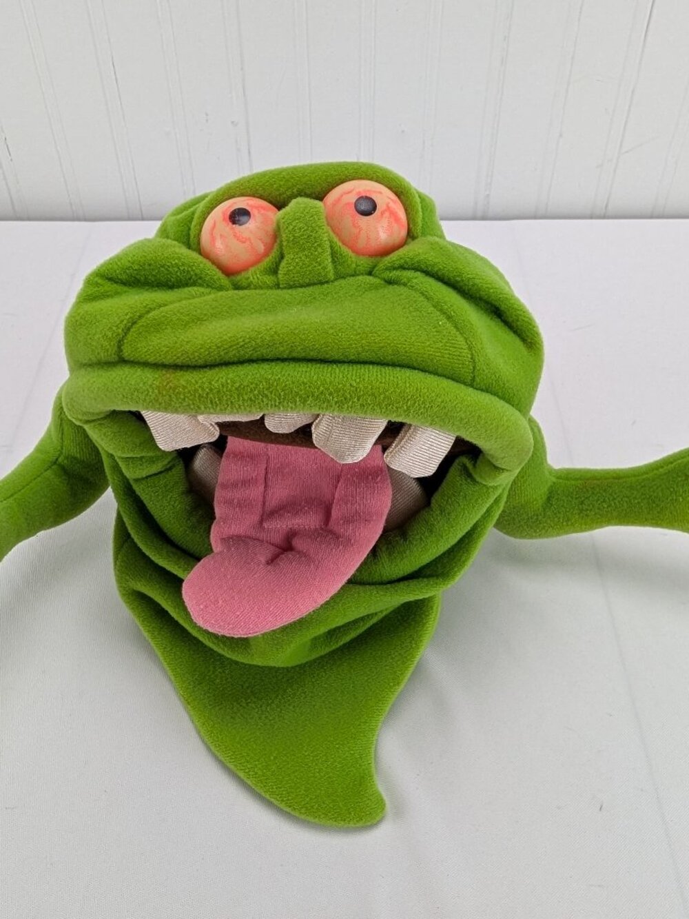 Vintage Kenner Ghostbusters Slimer Plush Hand Puppet 1986 Rare Green Ghost